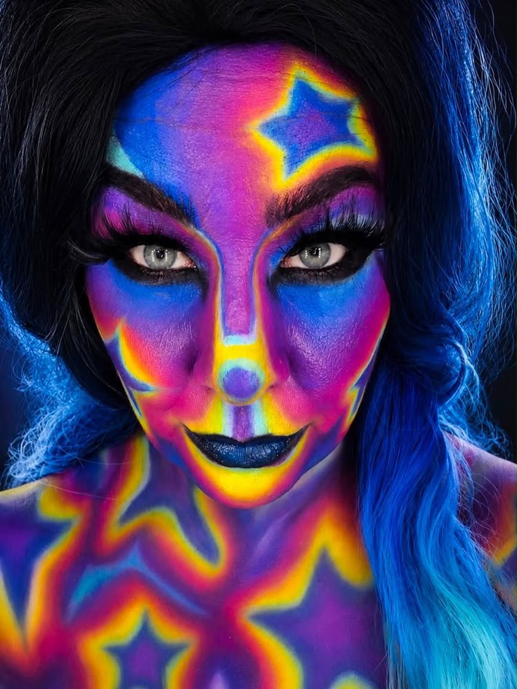 Neon sterren look